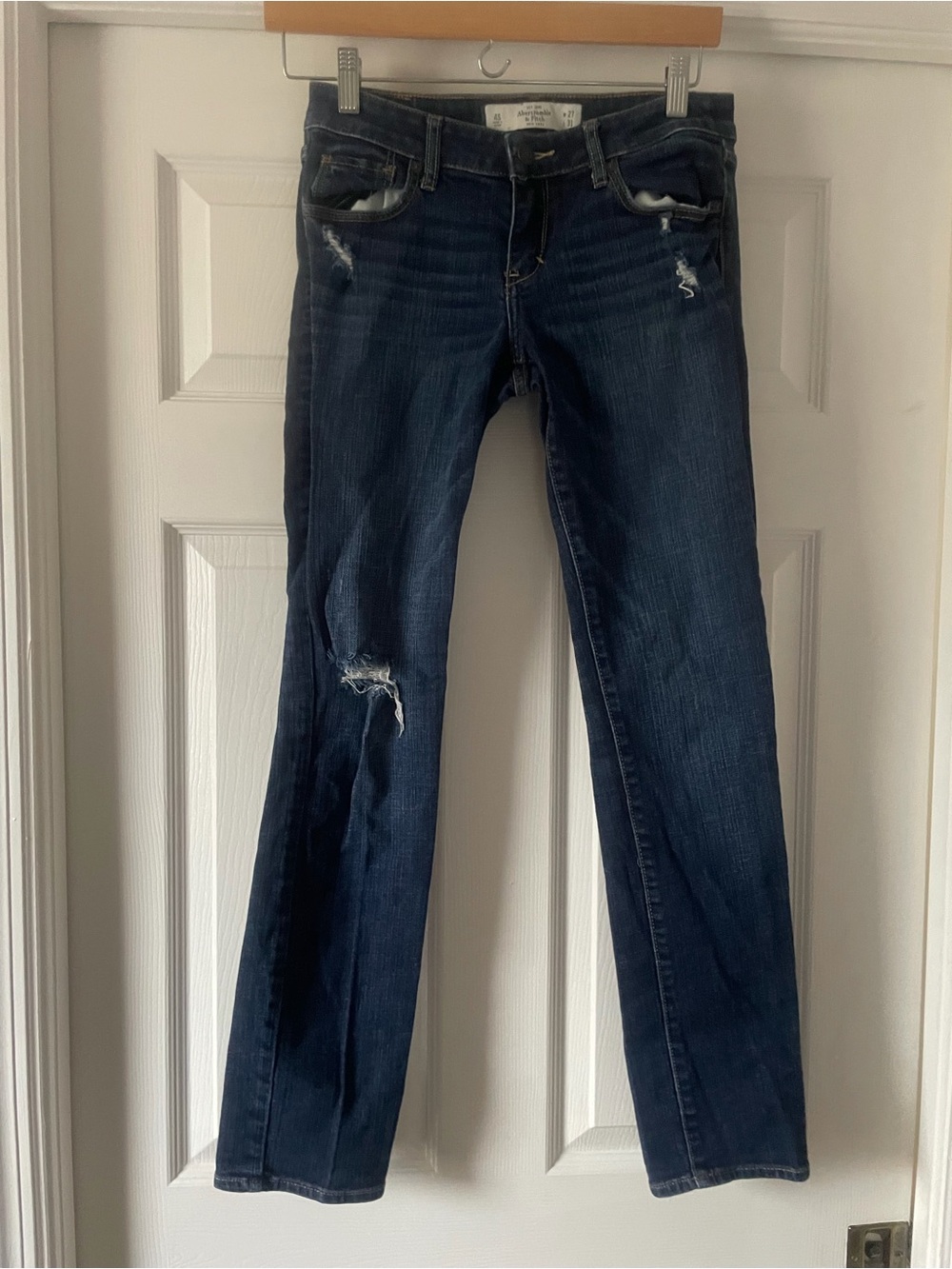 Abercrombie & Fitch Dark Blue Straight Leg Jeans